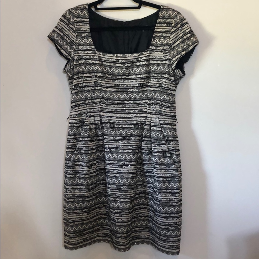 Nanette Lepore Black Embellished Cap Sleeve Dress